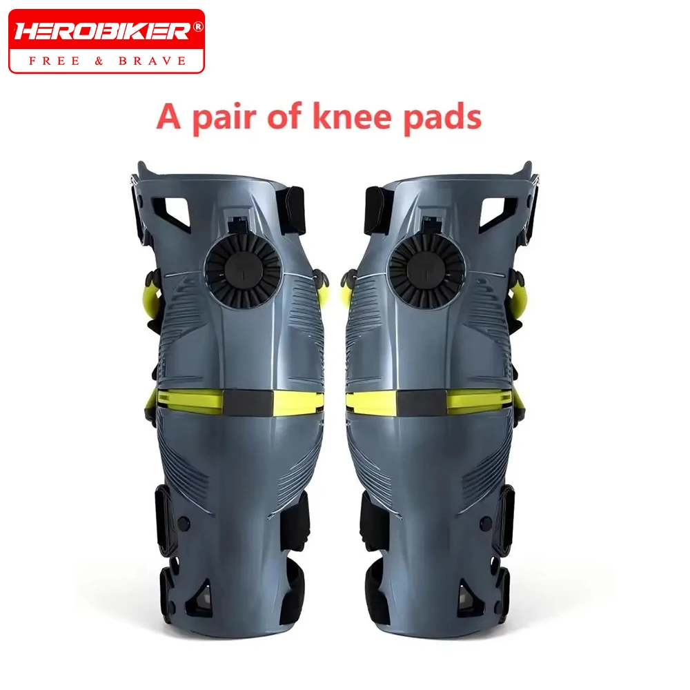 

Мотоциклетные наколенники для езды по бездорожью, шоссе, регулируемое противоскользящее защитное снаряжение с гелевой подкладкой, экзоскелетное колено
