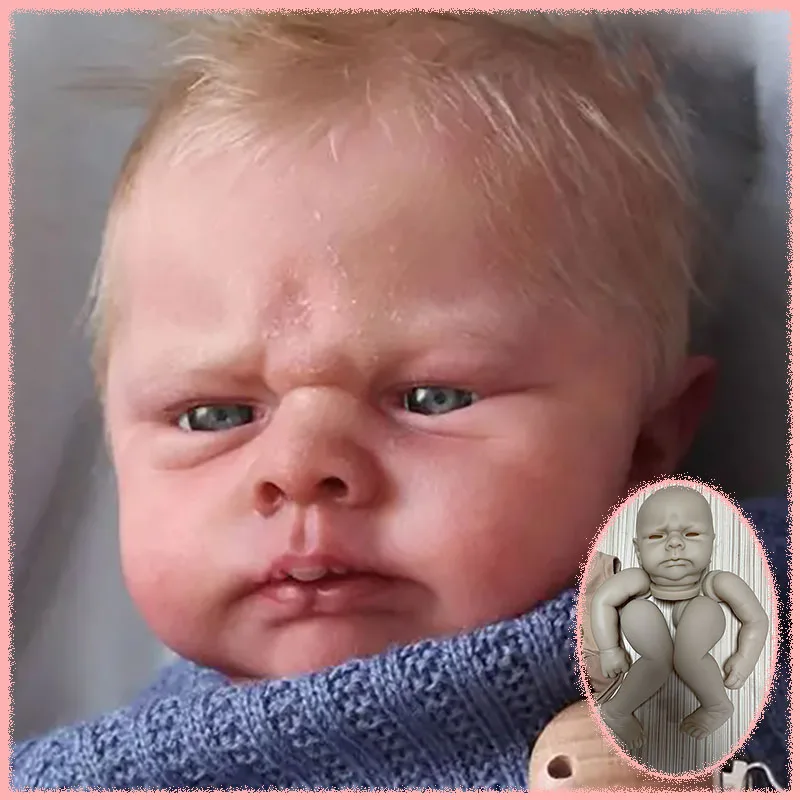 Nuevo Kit de Muñeca Reborn Kobi de Edición Limitada de 19 Pulgadas, Piezas de Muñeca DIY en Blanco de Alta Calidad sin Terminar con Cuerpo de Tela y Ojos