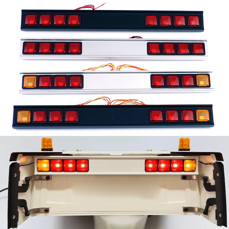 

LED Metal High-mounted Taillight Behind Cab for 1/14 Tamiya RC Truck SCANIA 770S R620 VOLVO FH16 56360 ACTROS MAN TGX Car