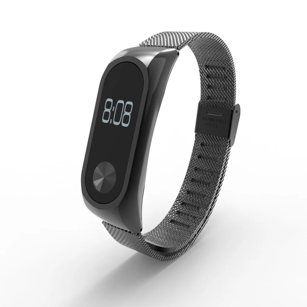 

Stainless Steel Watch Wristband Black Metal Strap For 2 Durable Smooth Finish Sporty Look Replacement Accessories Bracelet Strap