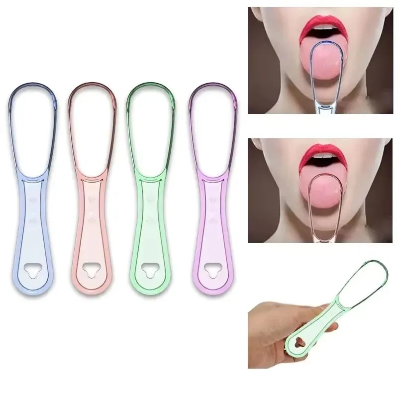 1-3pcs Tongue Scraper Reusable Tongue Cleaning Tool Food Grade Plastic Mouth Scraper Washable Oral Hygiene Care Appliances