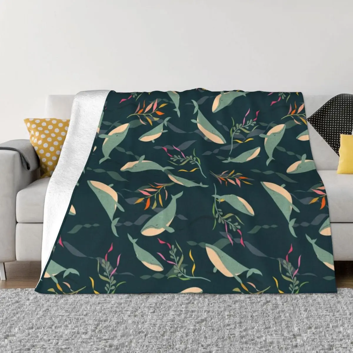 

Whale Dreaming Swimming in the Oceans Throw Blanket Luxury Brand Blanket Camping Blanket Blankets for babies blanket for winter