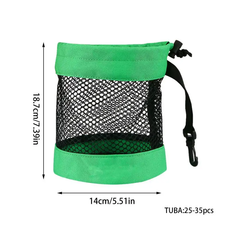 Golf Balls Storage Bag Mesh Golf Bag Organizer Ball Holder Golf Tees Bag Large Capacity Storage Pouch Bag With Drawstring And