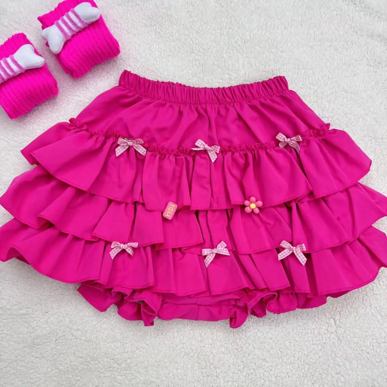 New 2026 Women's Petite Puffy Skirt, Korean Slimming Ruffle Cake Skirt, Ballet Sweet Girl Pumpkin Mini Skirt for Daily Outfit