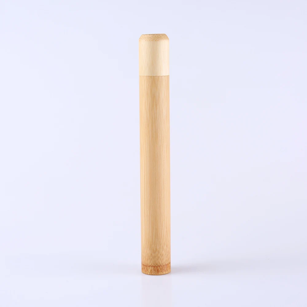 Creative Novelty Customized Stationery Gift Packaging Light Strong Long Real Natural Bamboo Tube Brush Pencil Case Pen Box