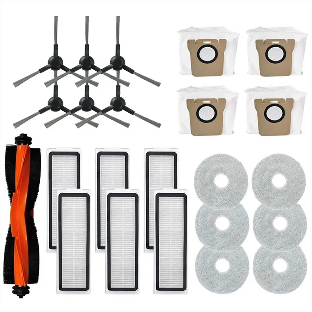 

Фильтр, мешки для пыли, аксессуары для швабры для Omni M30 D102, детали для пылесоса, замена роликовой боковой щетки