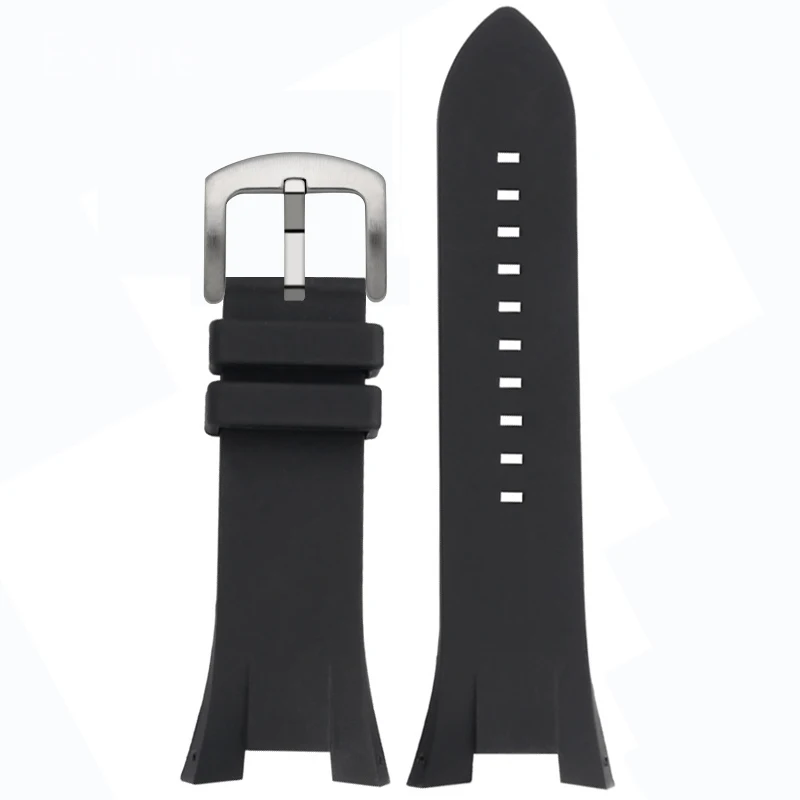 Anti-Allergy Safety Silicone Watchband for Men, Durable Watch Strap for Armani Ax1803/Ax1802/Ax1050 with Concave Interface