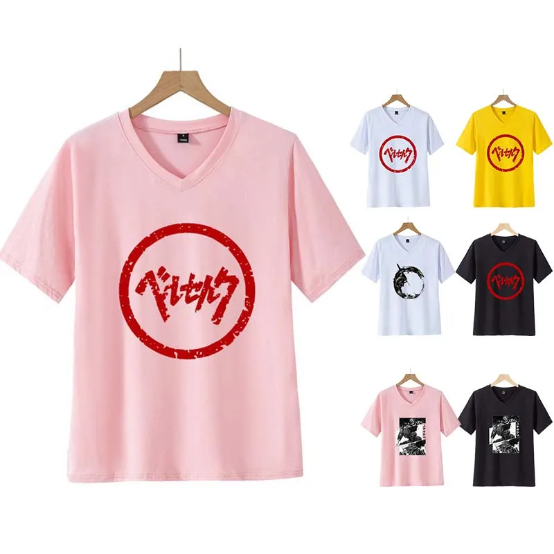 

Femme V-neck Solid Color T Shirt Summer Fashion Cotton Printed Casual T-Shirt for Men Clothing XS-4XL Short Sleeve Tops