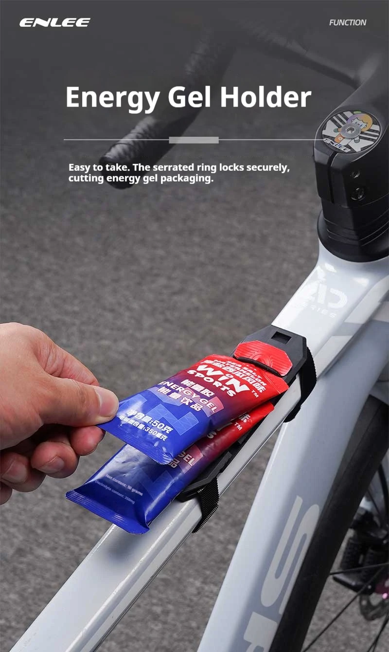 ENLEE Fahrrad-Energiegel-Halter, Aufbewahrungsbox für Rennräder und Mountainbikes, Energieriegel-Halter mit elastischer Schnalle, Fahrradzubehör – Detail 1