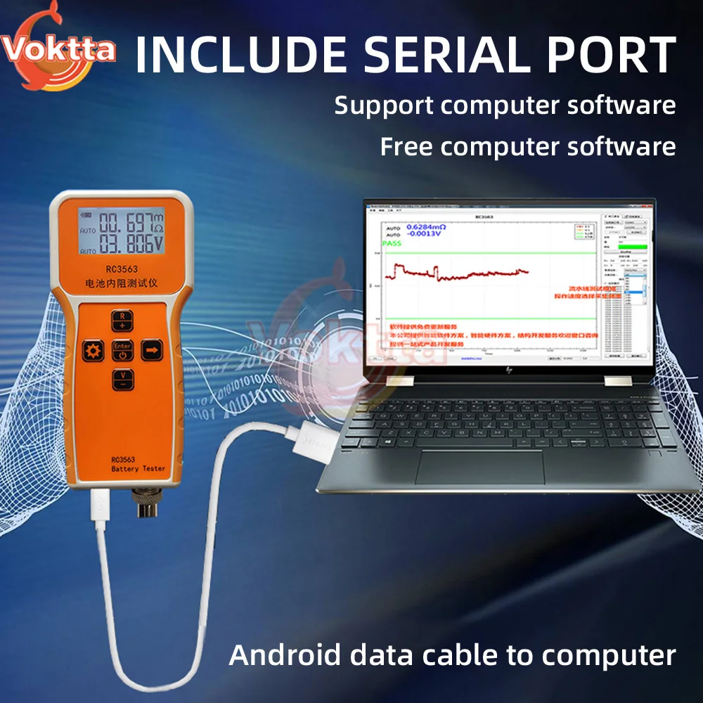 RC3563 18650 Battery Voltage Internal Resistance Tester High-precision Internal Resistance Detector Battery Tester Analyzer