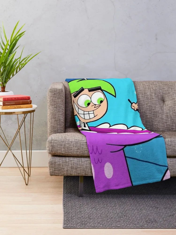 Fairly odd Parents Funny Gift For Fans fairly odd parents movie cartoon Throw Blanket throw blanket for sofa Weighted Blanket