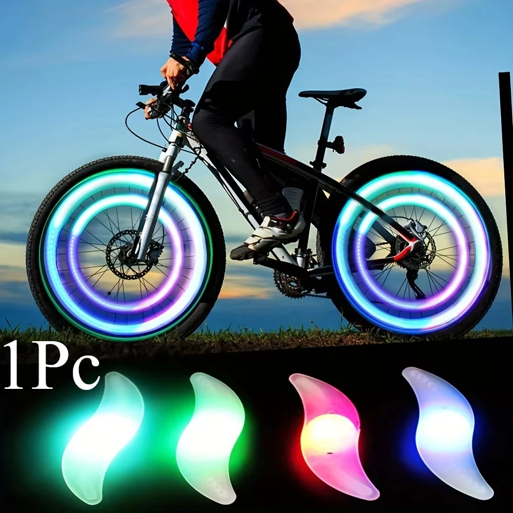 ضوء عجلة الدراجة LED الملون، مقاوم للماء وسهل التركيب، مصابيح LED لعجلة الدراجات مع 3 أوضاع للدراجات