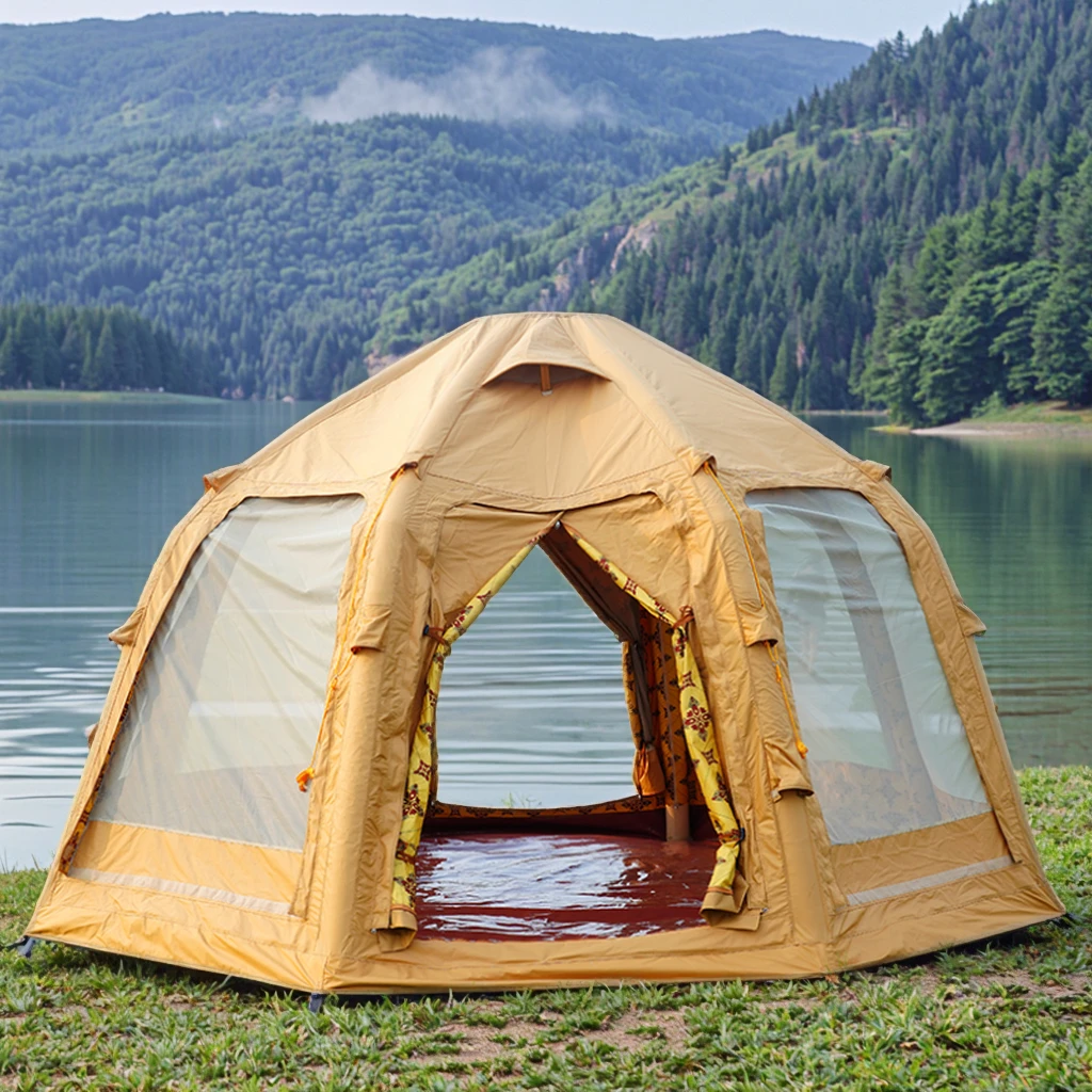 

Spacious Waterproof Dome Tent for Camping, All-Season Outdoor Shelter for Family Glamping and Travel