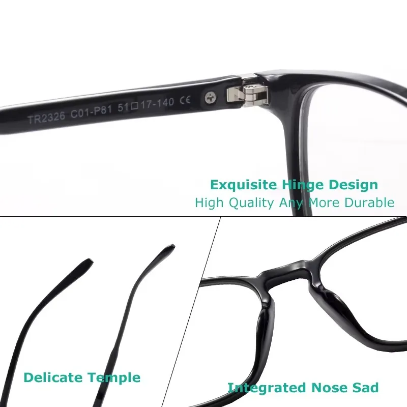 CRIXALIS Vintage Prescription Customization Glasses Men Square TR90 Eyewear Frames Blue Light Blocking Photochromic Lenses Male
