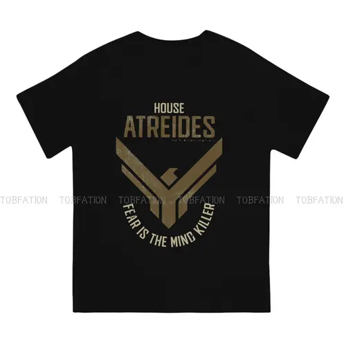 Imagen 2 del producto Camiseta de algodón de la película Dune House Atreides, camiseta gráfica Harajuku para hombre, cuello redondo, manga corta