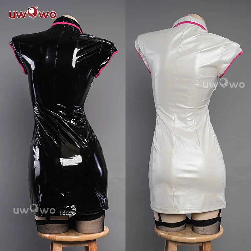 زيزي 2025 UWOWO / الشيطانة زي تنكري باور ماكيا ممرضة موحدة ارتداءها الشيطان هالوين