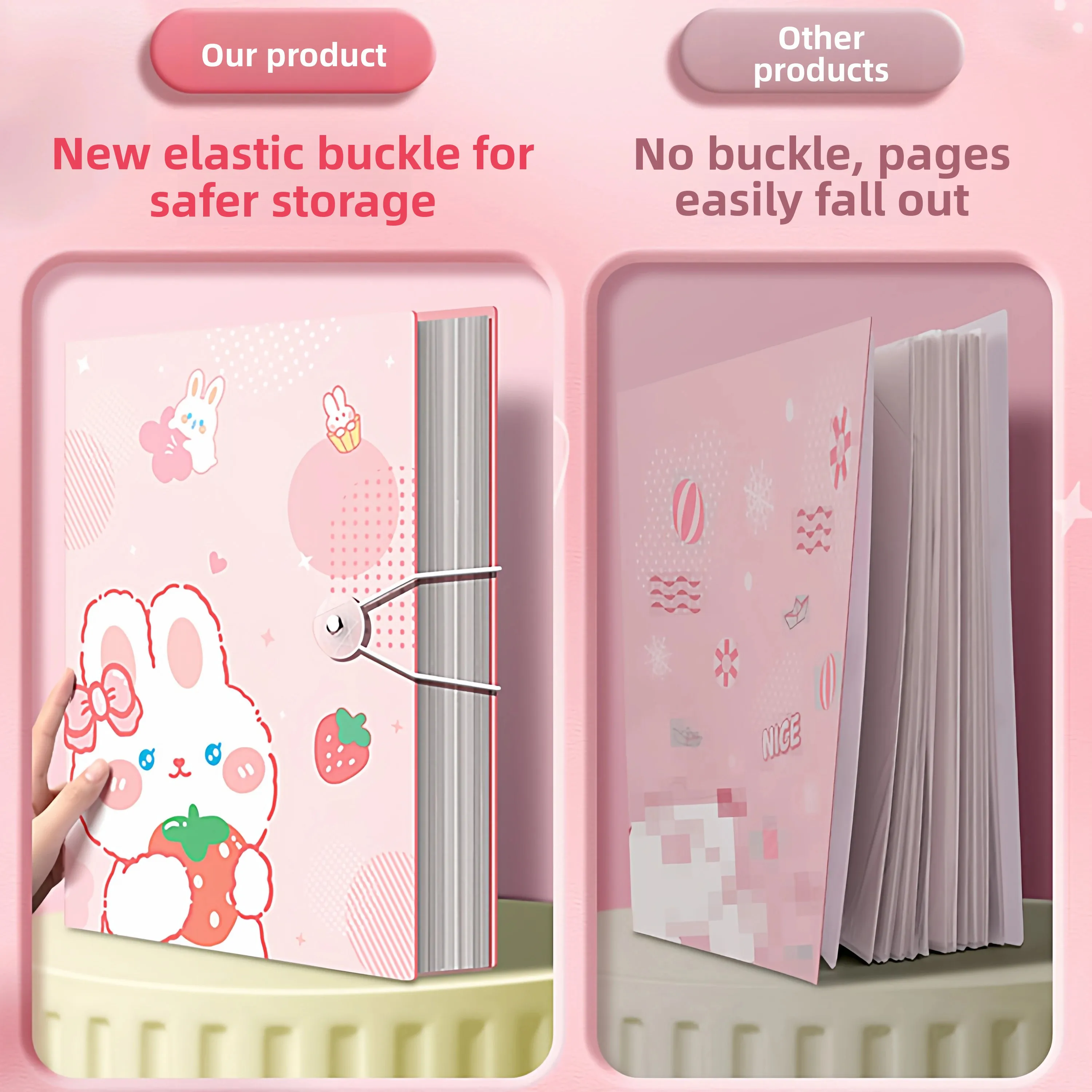 thickened-a4-file-folder-learning-material-folder-test-paper-storage-bag-certificate-collection-album-transparent-index-card
