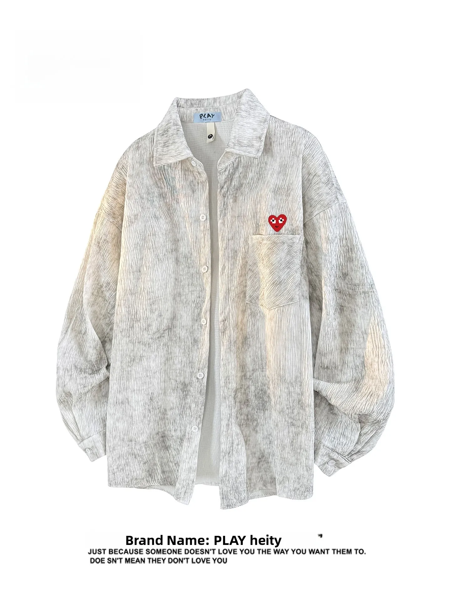 

Модная универсальная верхняя одежда Play Hei Tie Dye Long Sleeve из дышащего и комфортного полиэстера для весеннего сезона