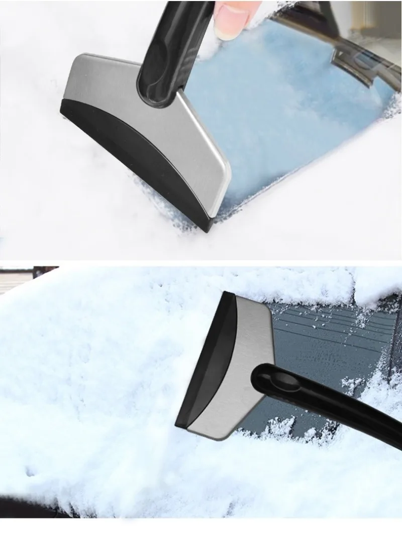 Car Ice Scraper Windshield Snow Remover Tool Stainless Steel Ice Shovel Winter Car Window Frost Removal Cleaning Tool