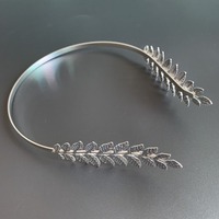 New Olive leaves Back-worn Leaf Metal Headband Vintage Hair Accessories Bride Crown Bridal Wedding Headdress for Women