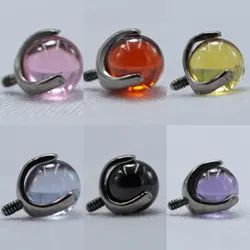 Implant Grade Titanium ASTM F136 Internal Thread Screw Labret Clear Ball Cartilage Helix Ear Piercing Body Jewelry