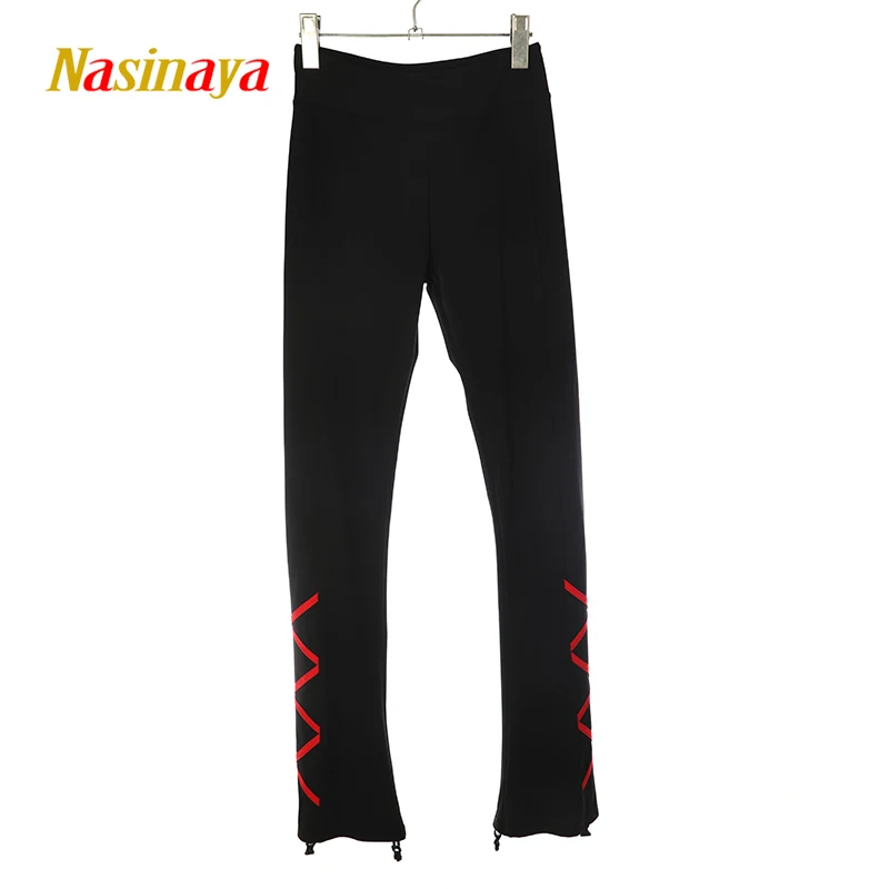 Figure Skating Enters Training Competition Women\'s Pants Patinaje Warm Artistic Gymnastics Performance Wears Black and Red