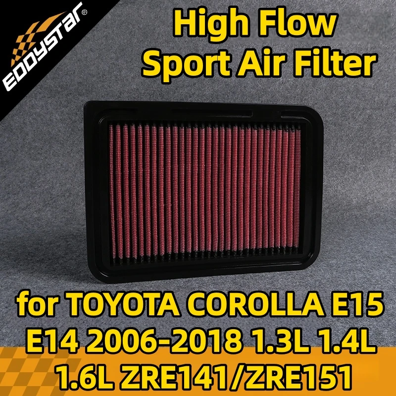 

Спортивный воздушный фильтр с высоким расходом для TOYOTA COROLLA E15 E14 2006-2018 1,3 л 1,4 л 1,6 л ZRE141/ZRE151, моющиеся гоночные впускные фильтры