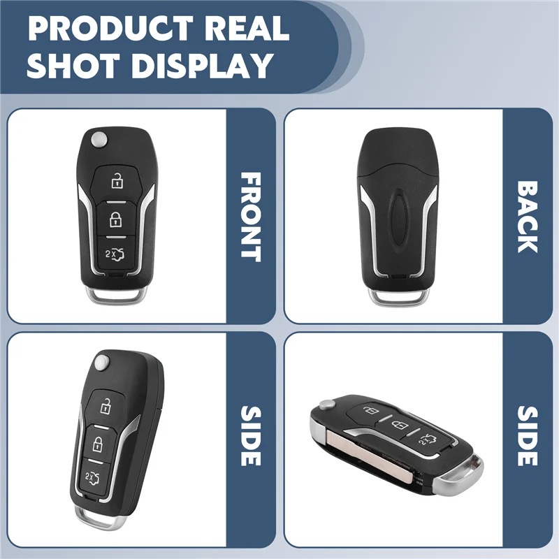 

L38A-Car Remote Key Shell Case For Ford Focus Fiesta Galaxy Mondeo C-Max Ranger