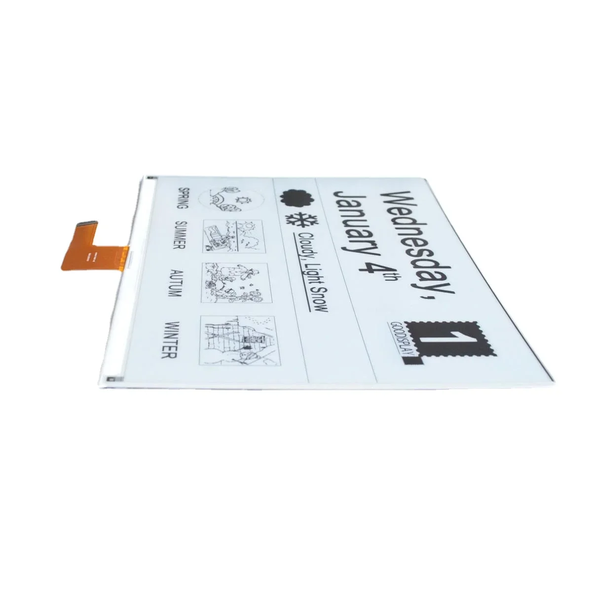 11.6 inch e ink screen tablet big size black and white SPI electronic paper display, GDEH116T91