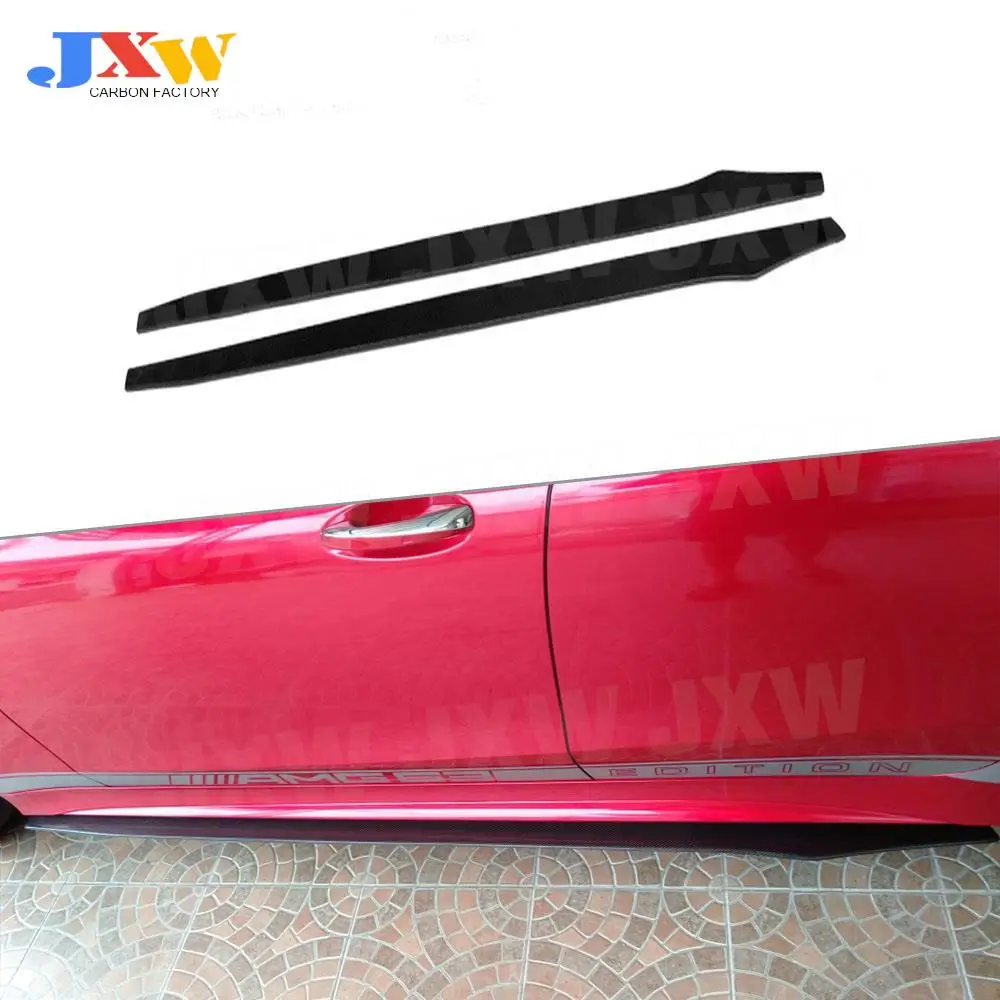 

Carbon Fiber Car Bumper Side Skirts Apron Lip Spoiler for Mercedes Benz CLS Class C257 CLS260 300 350 450 CLS53 AMG 2019+ FRP