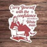 1PC Carry Yourself Confidence Sticker, Funny Vintage Lady Laptop Decal, Bold Quote Vinyl, Empowerment Gift, Waterproof Peel & Stick Water Bottle Sticker, Retro Woman Tumbler Decal, Notebook Vinyl, Perfect Gift For Strong Women, Cute Red Car Sticker, Easy