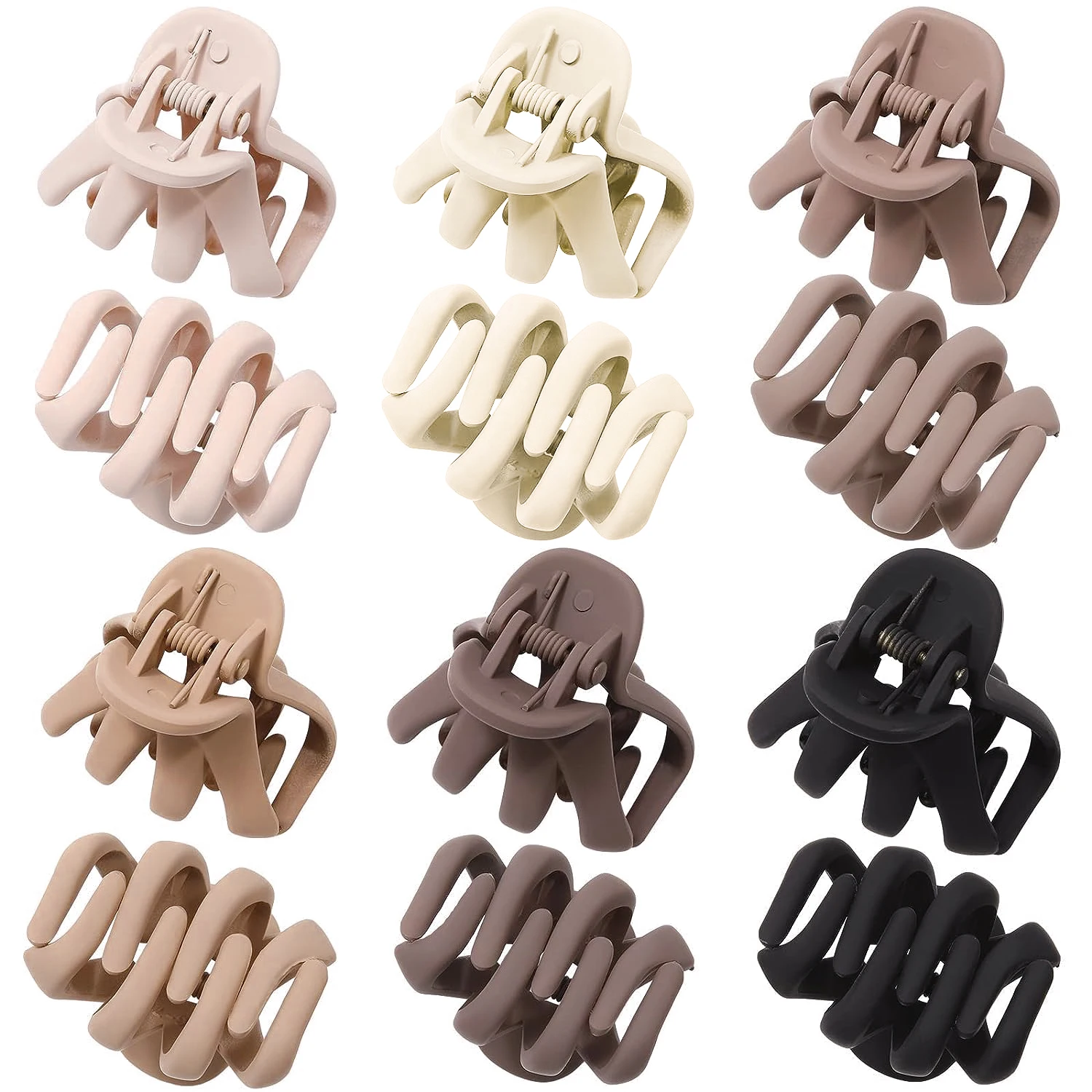 6Pcs Set Small Hair Clips For Women Octopus Small Claw Clips 1. 57 '' Nonslip Jaw Clip For Thin Thick Hair Strong Hold Hair Claw