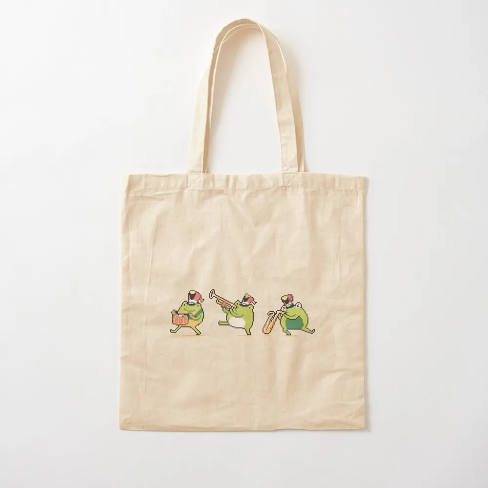 

Frog band Tote Bag supermarket folding bag shopping trolley bag reusable grocery bags Canvas Tote