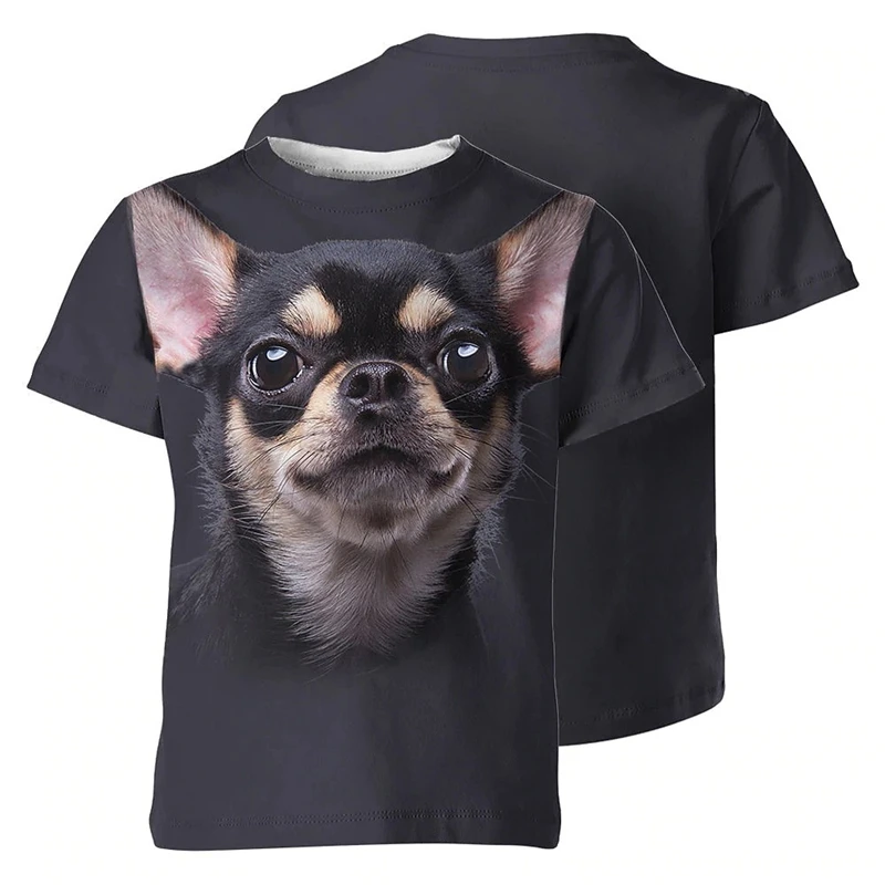 Camiseta con estampado de perros y mascotas, camisetas divertidas de manga corta a la moda para hombres, mujeres y niños, camisetas con estampado 3D, ropa de calle informal, camisetas holgadas