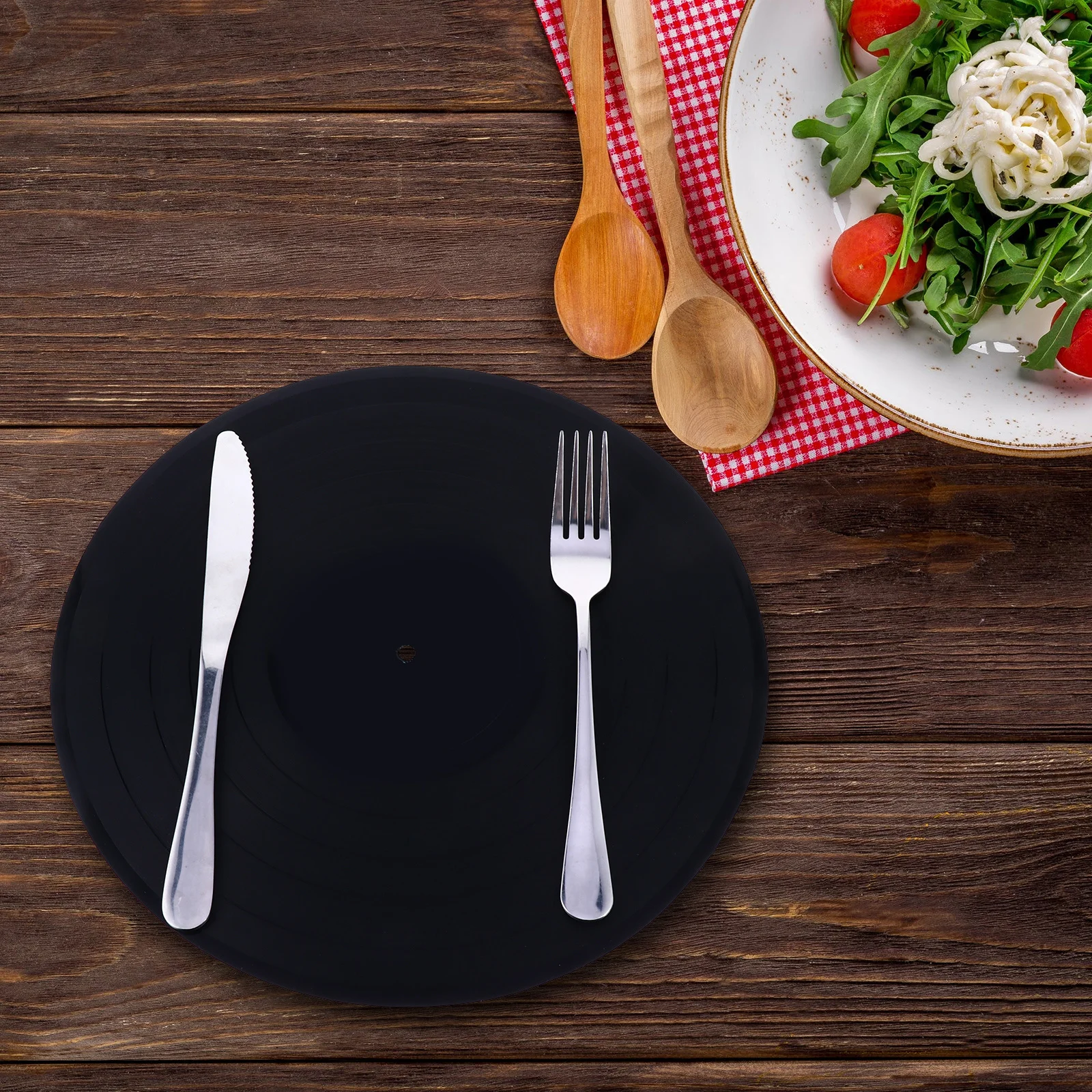 Mantel Individual de vinilo Retro, almohadilla antideslizante con aislamiento térmico, tapete para mesa de hogar, tapete para tazas, decoración de cocina, 1 Uds.