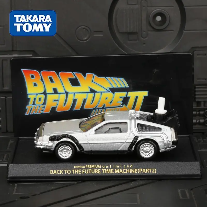 Original Tomica Returns To The Future 40th Anniversary Collection Series Alloy Car Models Collection Surprise Toy Cars Gifts
