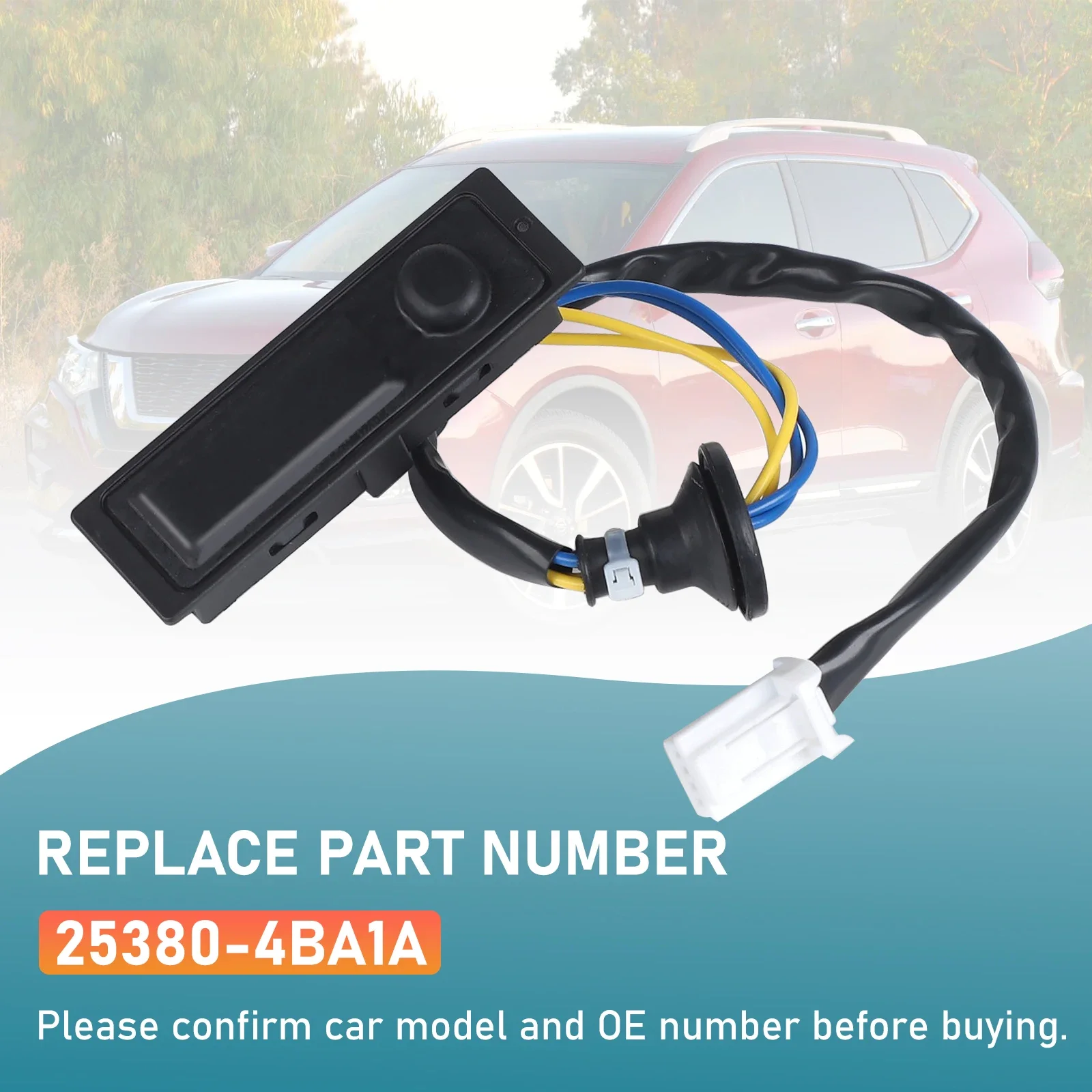25380-4BA1A 253804BA1A New Rear Hatch Release Switch for Nissan Rogue 2.0L/2.5L 2014-2020 Hatch Trunk Latch LiftGate Switch - Image 5