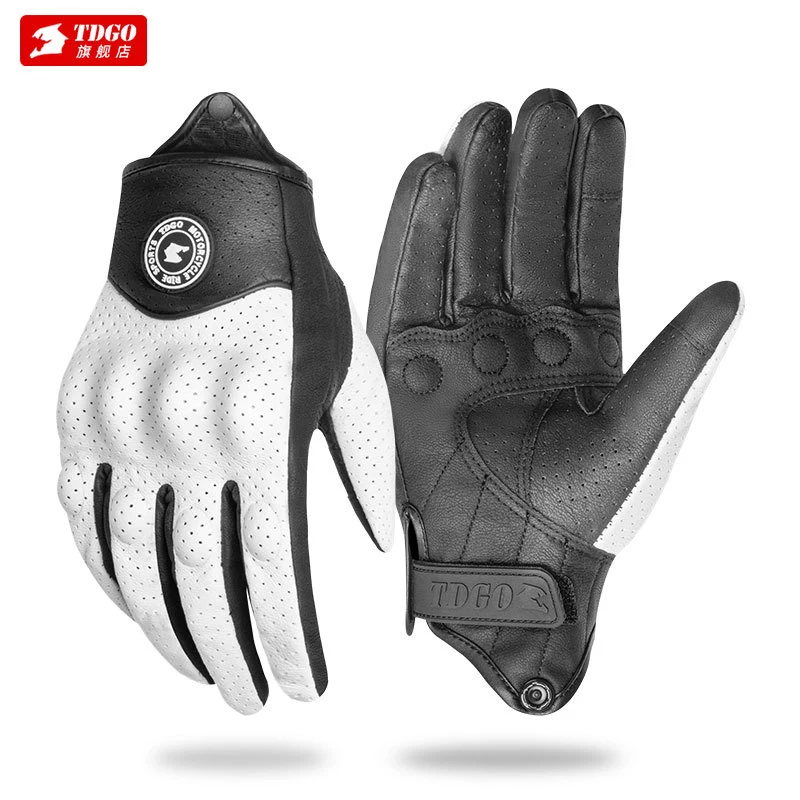 

New High-End Motorcycle PU Leather Gloves Waterproof Breathable Moto Gloves Motocross Riding Gloves Full Finger Four Seasons
