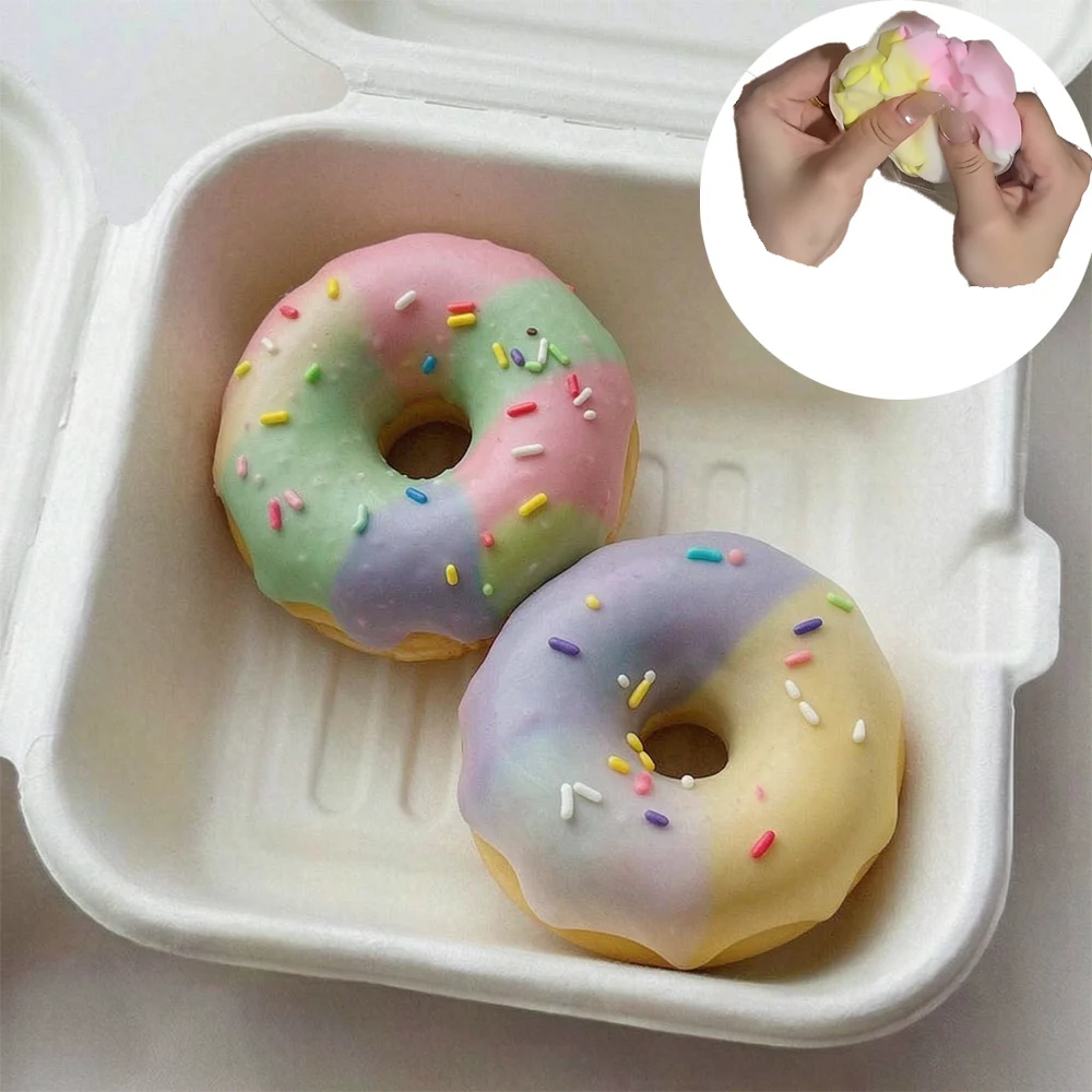 Schokoladen-Wachs Knisterndes Traumhaftes Makronen-Farbenes Donut-Katzenpfoten-Quetschspielzeug Fidget-Ball ASMR Knisterndes Niedliches Handgemachtes Geschenk Quetschspielzeug – Detail 1