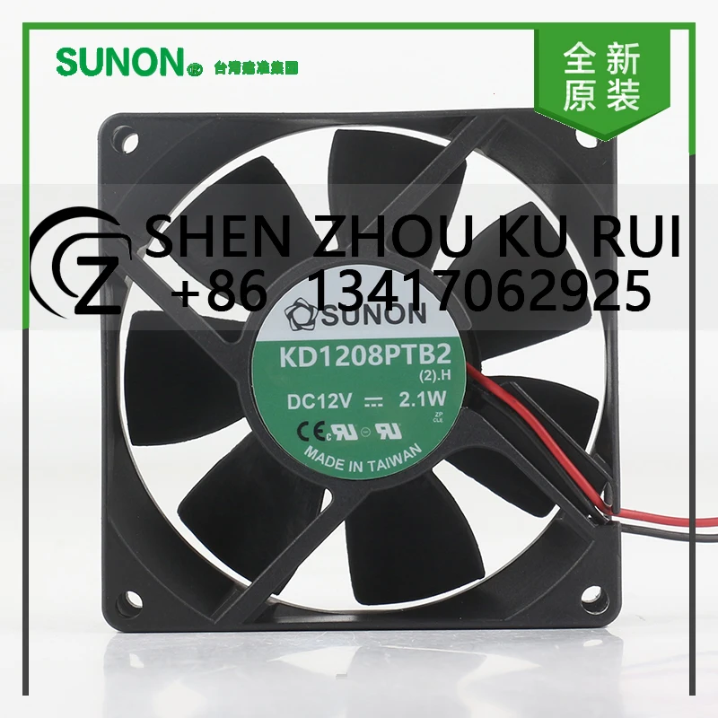 

Новый оригинальный Sunon 5 В 24 В 48 В DC 12 В 2,1 Вт 8025 80X80X25 мм 8 см ультра-тихий двойной шаровой корпус 2/3-проводной охлаждающий вентилятор KD1208PTB2