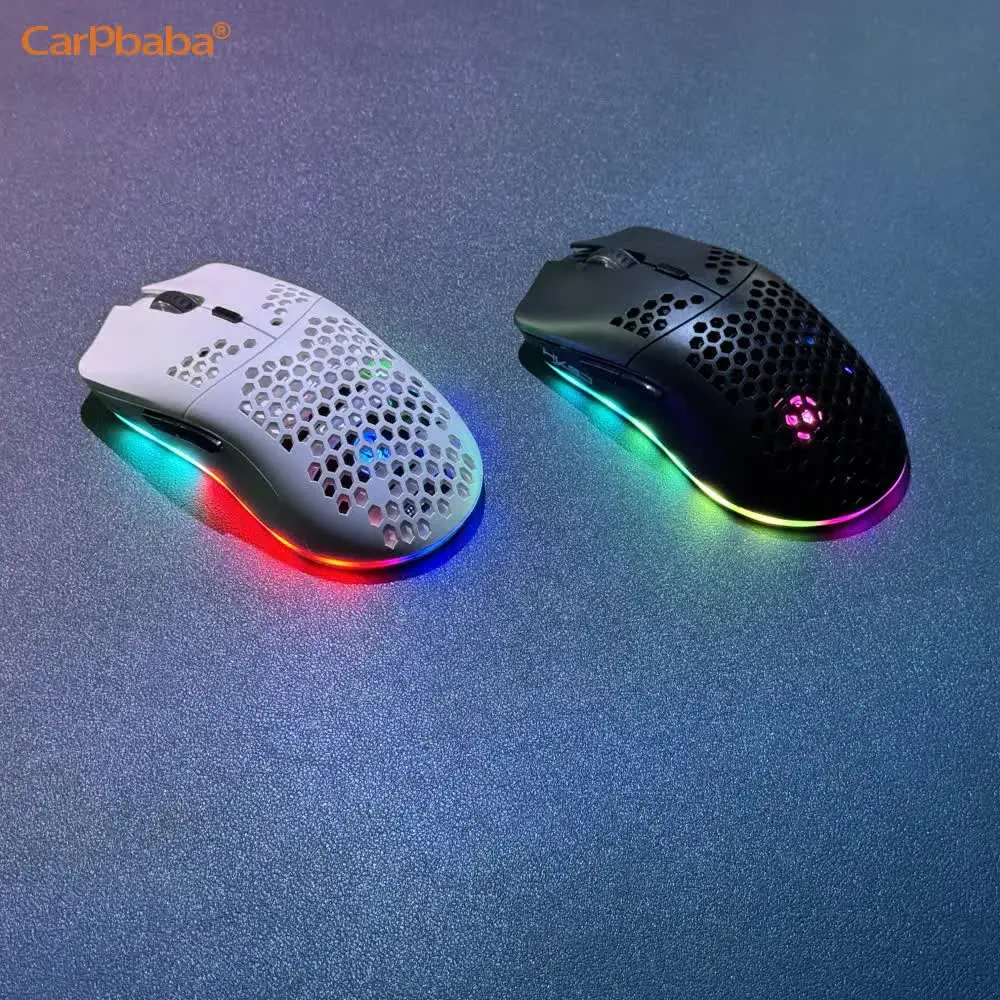 T66 3-Mode 10000DPI Gaming Wireless Mouse RGB Luminous 650mAh Rechargeable 6 Buttons Macro Programmable Mice for PC Desktop