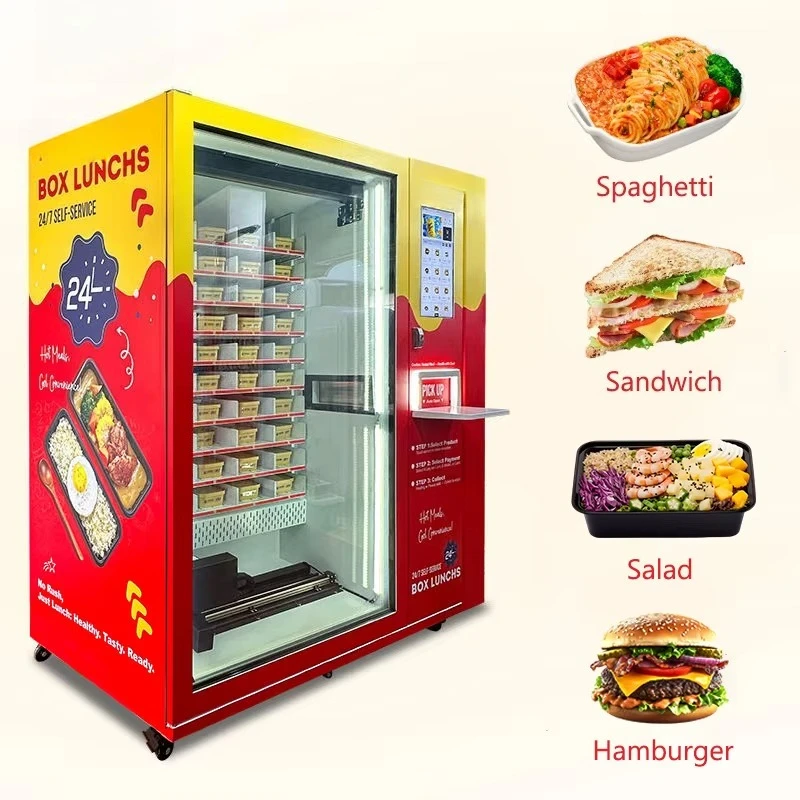 Hot Food Vending Machine Commercial Fully‑Auto SDK Function Nutritional Meal Dispenser for Shopping Mall Venue Customized