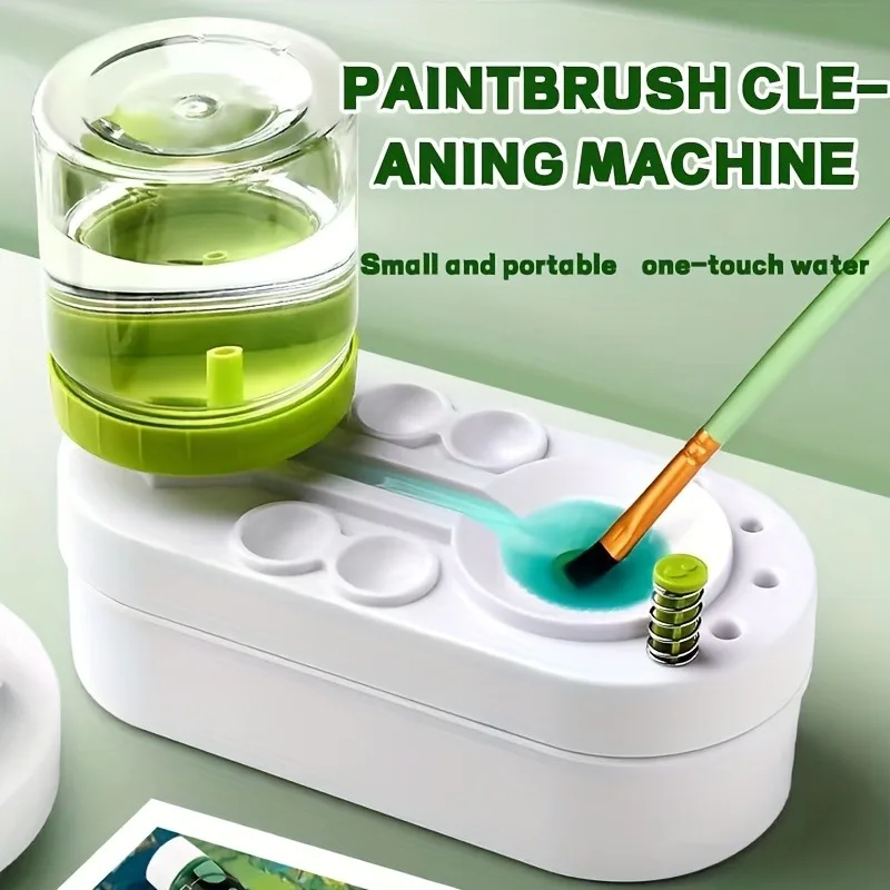 Paint Brush Cleaner Machine-Art Tool Washer with Water Circulation System for Gouache Watercolor Brushes (Student & Artist Use)