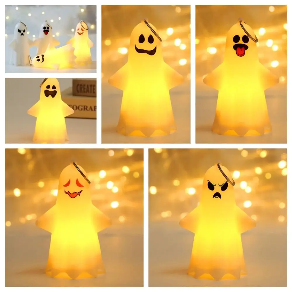 Creative Handheld Ghost Hanging Lamp Hanging LED Halloween Ghost Light Cute Luminous Pumpkin Lantern Ornament