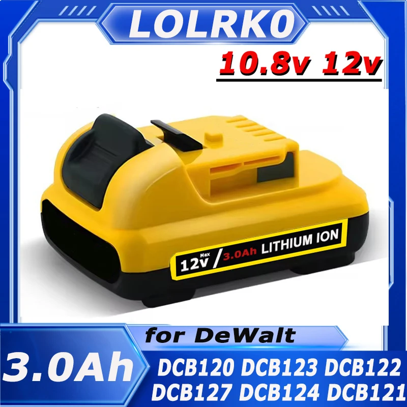 Замена литий-ионных аккумуляторов Dewalt DCB120, 12 В, 3 Ач, аккумулятор DCB123 DCB125 DCB124 DCB122 DCD710, аккумулятор для электроинструментов