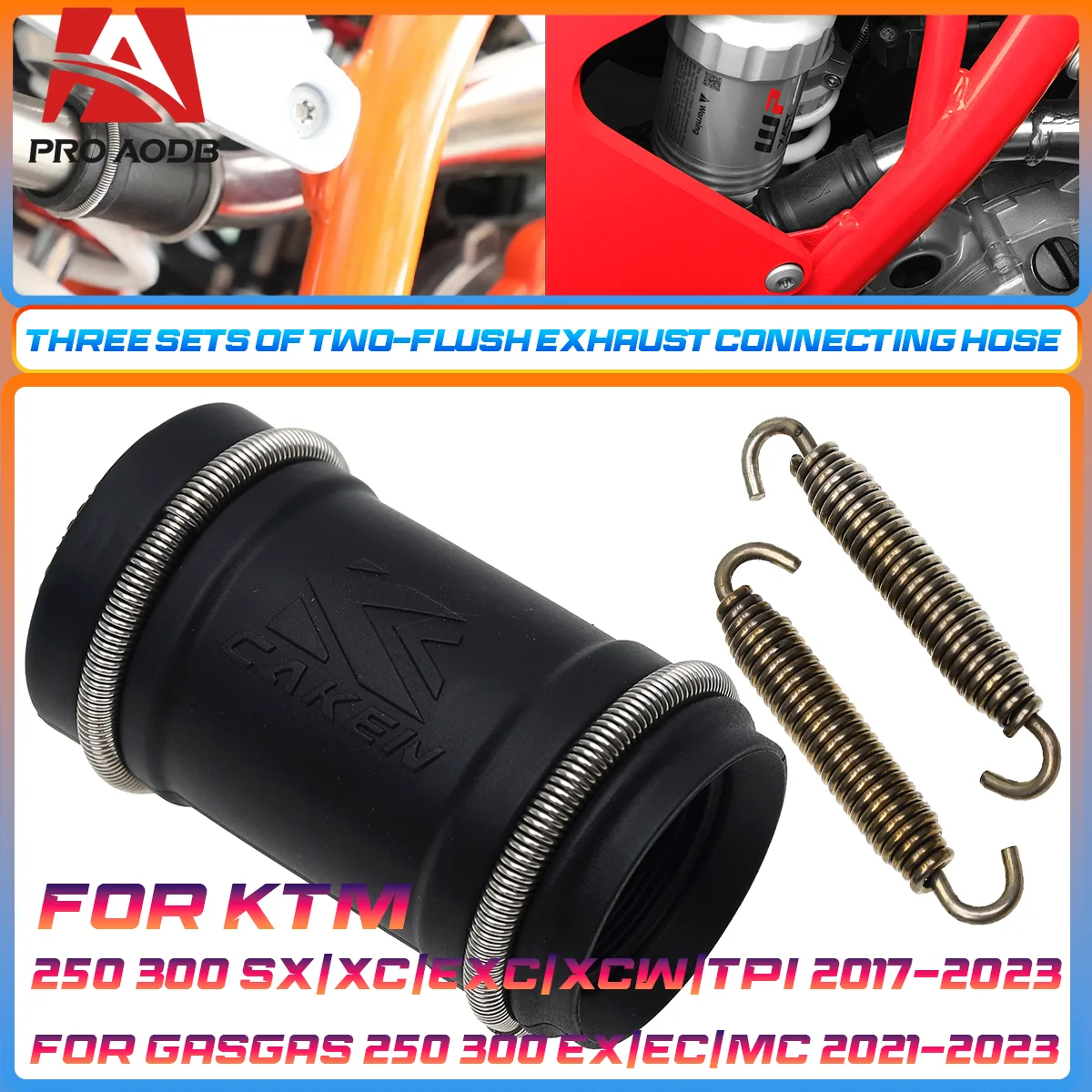 For KTM SX XC XCW EXC HUSQVARNA TE TC GASGAS 2024 2-Stroke Motorcycle Exhaust Tailpipe Rubber Seal Gasket Sleeve Hose