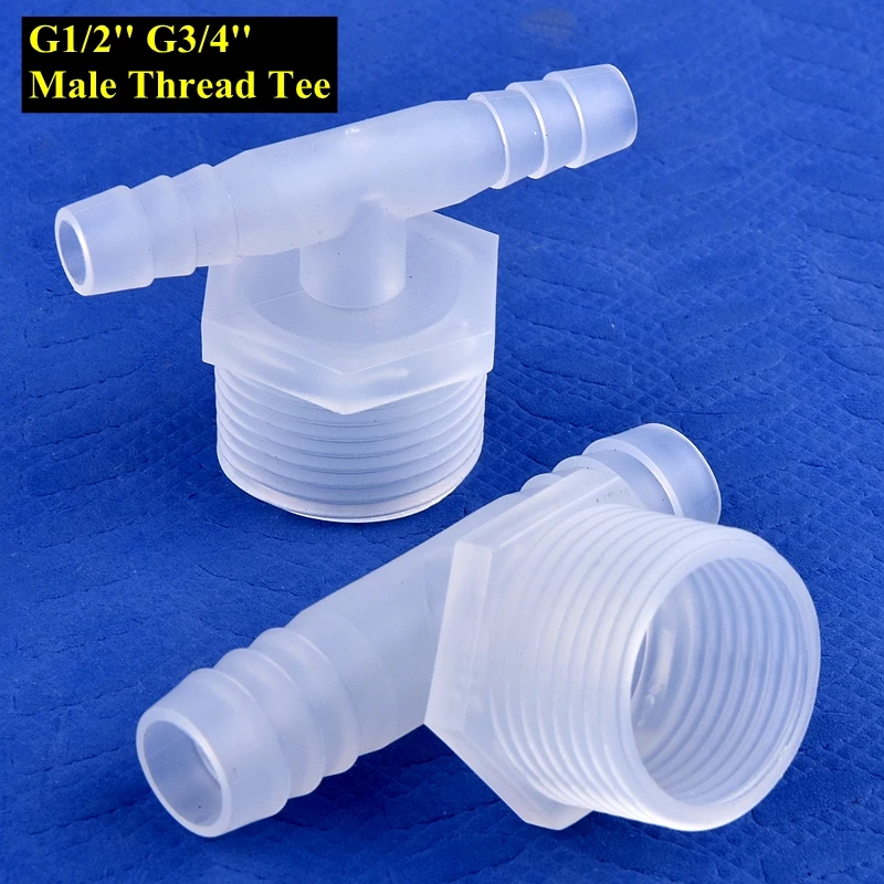 G1/2'' G3/4'' Male Thread Tee Connector 5~100 Pcs Breed Water Pipe T-shaped Pagoda Tee Joint Fish Tank water Pump Hose Adapter