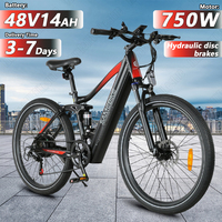 E-Bike SAMEBIKE XD26-II 750W Motor 48V14AH Brand Battery 26Inch Electric Bike Front Rear Hydraulic Disc Brakes Electric Bicycle