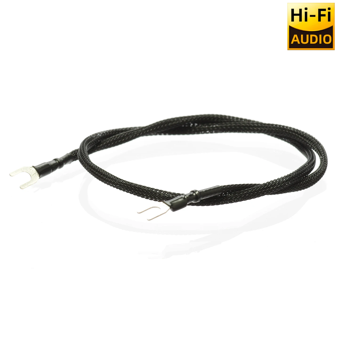 ▲ Kabel Hi-Fi Pureline do połączenia ziemnego, kabel gramofonowy LP, kabel połączeniowy OCC posrebrzany, kabel połączeniowy do wzmacniacza, posrebrzany kabel Y z wtykami widełkowymi, kabel mostkowy. — zdjęcie produktu 4