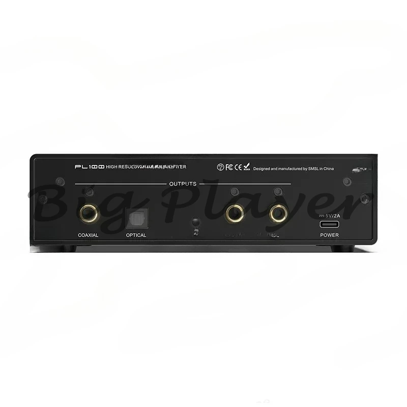 Coaxial 3.5mm Headphone SMSL PL100 CD Player CS43131 Desktop Decoder Optical  Output with Remote Control
